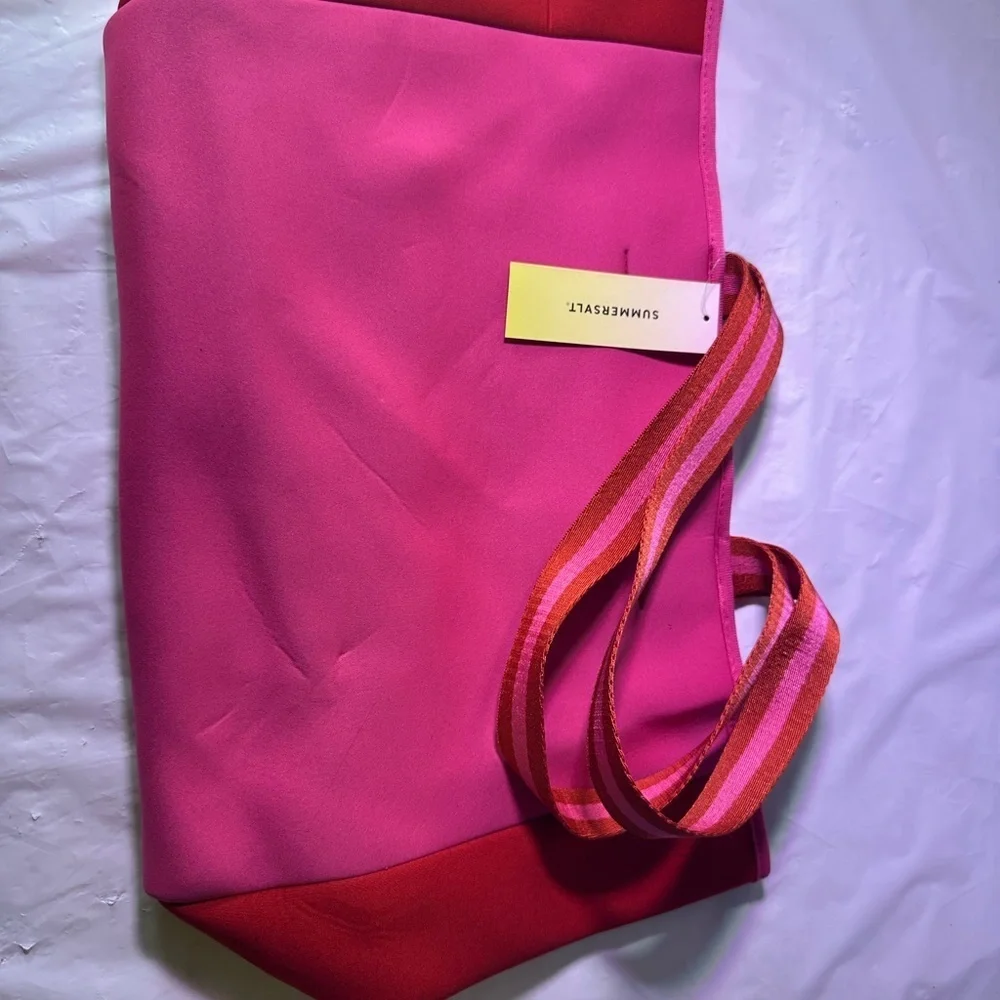 Summersalt Pink and Red Tote Bag